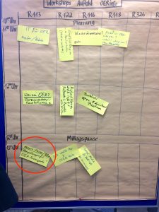 Foto Planung der Workshops beim Start OERinfo